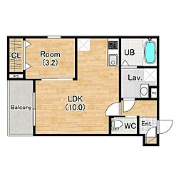 ジーメゾン北名古屋徳重ミソーレ 301 3階1LDKの間取り