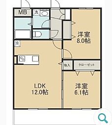 間取図画像 2LDK