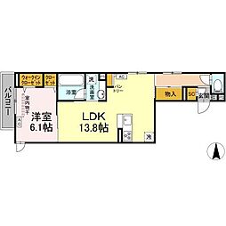 間取図画像 1LDK