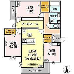 間取図画像 3LDK