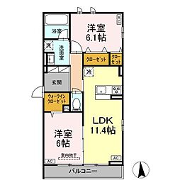 間取図画像 2LDK