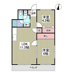 間取図画像 2LDK