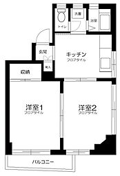 小林ビル 2Kの間取図画像