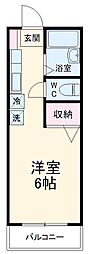 セブンハイツ 1Kの間取図画像
