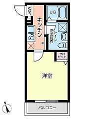 グリーンヒル本郷 1Kの間取図画像