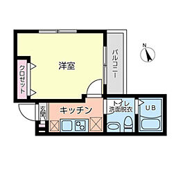 グリーンヒル本郷 1Kの間取図画像