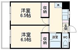 エルマーナ春日 2Kの間取図画像