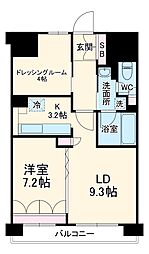 エスリード堂島 1SLDKの間取図画像