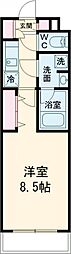 豊島千早レジデンス 1Kの間取図画像