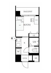 ドルチェ目白台 1Kの間取図画像