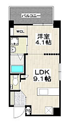 那覇市久茂地2丁目アパート 1LDKの間取図画像
