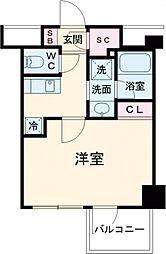 プレシャスハーモニー八王子 1Kの間取図画像