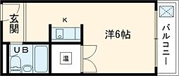 京都今出川レジデンス ワンルームの間取図画像