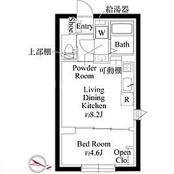 CASA PIAZZA 品川イースト 1LDKの間取図画像