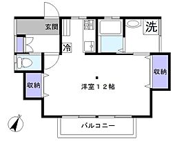 コーポ鈴木 ワンルームの間取図画像