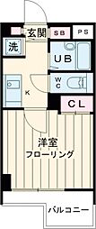 スカイコート新宿弐番館 1Kの間取図画像
