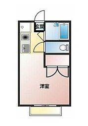 アパート 1Kの間取図画像