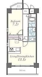 BonSoleil 1LDKの間取図画像