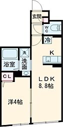 レピュア旗の台レジデンス 1LDKの間取図画像