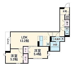 高石神プロジェクト 2LDKの間取図画像