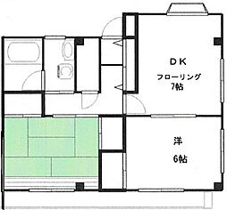 プロスペリテやま 2DKの間取図画像