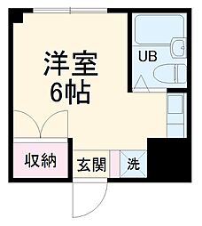 ハイツメモル ワンルームの間取図画像