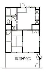 足立ハイム 2DKの間取図画像