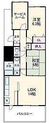 フォレストコート 3LDKの間取図画像