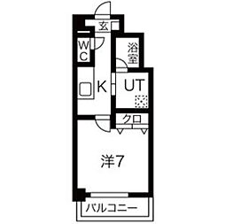 プロスパー浄水 1Kの間取図画像