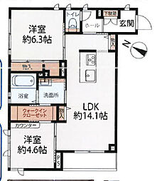 O2Forest 2LDKの間取図画像