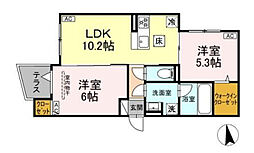 セレスティア谷中 2LDKの間取図画像