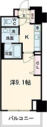 フロンティア新宿タワー 1Kの間取図画像