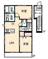メゾン・ジラソーレ 2LDKの間取図画像