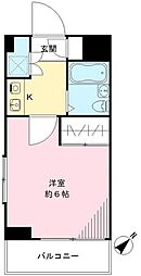 瑞江マキノビル 1Kの間取図画像