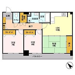 オーシャンビュー壱番館 3LDKの間取図画像