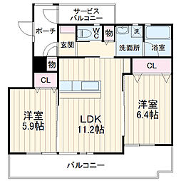 間取図画像 2LDK