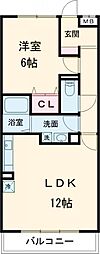 トスカーナ 1LDKの間取図画像