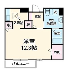 西武池袋線 狭山ヶ丘駅 徒歩10分の賃貸アパート 1階ワンルームの間取り