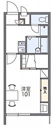 レオパレスFLORIA2 1Kの間取図画像