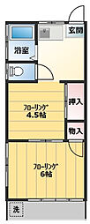 メゾングリーンヒル 1階2Kの間取り