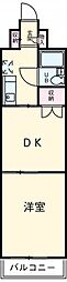 大森南マンション 1階1DKの間取り
