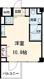JMF-Residence世田谷三宿 ワンルームの間取図画像