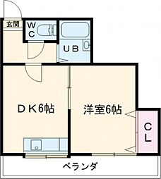 東急東横線 自由が丘駅 徒歩12分の賃貸アパート 1階1DKの間取り