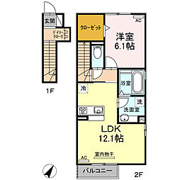 REVEB 1LDKの間取図画像