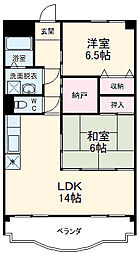 豊橋鉄道東田本線 運動公園前駅 バス25分 岩西学校前下車 徒歩34分の賃貸マンション 3階2SLDKの間取り