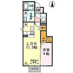 SERENO2 1LDKの間取図画像