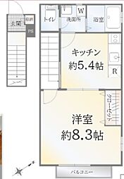 コスモレジデンス 1DKの間取図画像