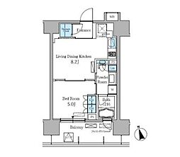 JR山手線 高田馬場駅 徒歩8分の賃貸マンション 9階1DKの間取り