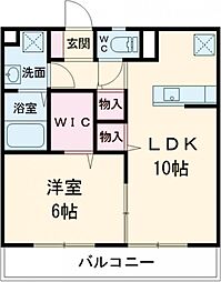都営三田線 高島平駅 徒歩5分の賃貸アパート 2階1LDKの間取り