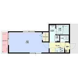 名古屋市営東山線 一社駅 バス15分 猪子石西原下車 徒歩5分の賃貸アパート 1階1Kの間取り